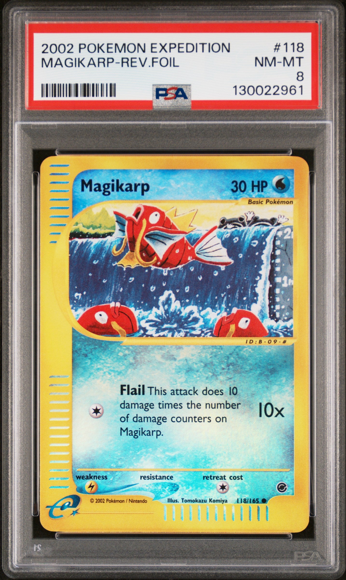 2002 Pokemon Expedition #118 Magikarp-Rev.Foil PSA 8