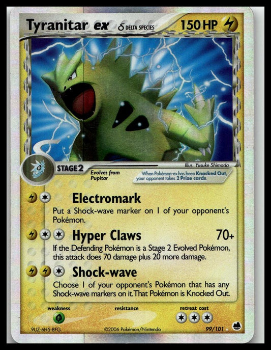 Dragon Frontiers #99/101 Tyranitar ex (Delta Species)
