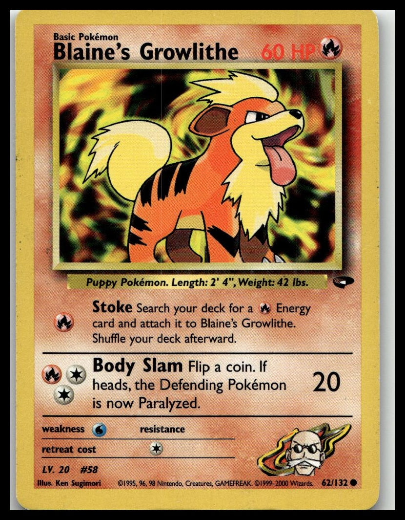 Gym Challenge #062/132 Blaine's Growlithe