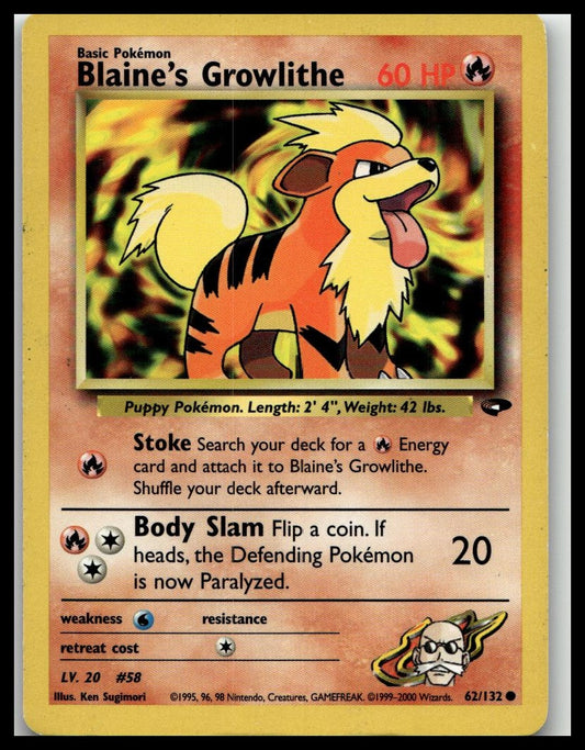 Gym Challenge #062/132 Blaine's Growlithe